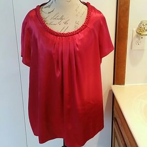 Jones New York dark pink blouse